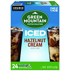 Green Mountain Coffee Hazelnut Cream Brew Over Ice Coffee K-Cups, 24/Box (9029)