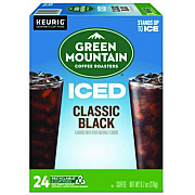 Green Mountain Coffee Classic Black Brew Over Ice Coffee K-Cups, 24/Box (9027)