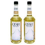 CESH Vanilla Syrup, 33.81 oz Bottle, 2/Carton (GRE79193)
