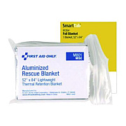 First Aid Only SmartCompliance Aluminized Rescue Blanket, 52 x 84, Silver (91354)