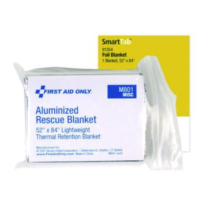 First Aid Only SmartCompliance Aluminized Rescue Blanket, 52 x 84, Silver (91354)
