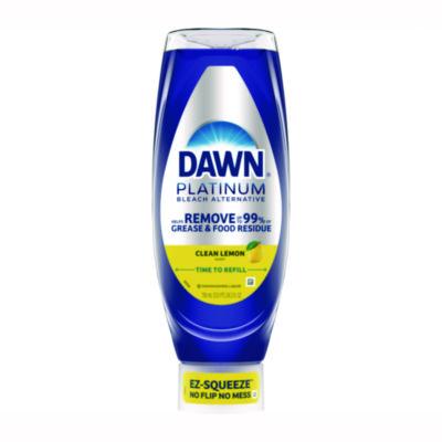 Dawn Platinum Liquid Dish Detergent, Clean Lemon Scent, 24.3 oz EZ-Squeeze Bottle (11819)