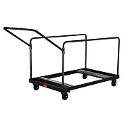 NPS Folding Table Dolly For Round Tables, 1,100 lb Capacity, 27.75" x 47.5" x 31.25", Brown (DY60R)