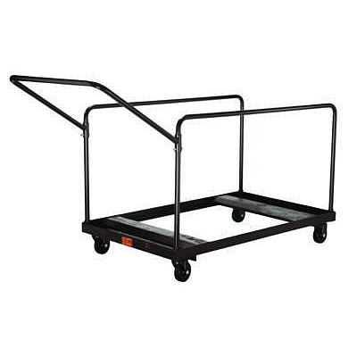 NPS Folding Table Dolly For Round Tables, 1,100 lb Capacity, 27.75" x 47.5" x 31.25", Brown (DY60R)