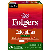 Folgers 100% Colombian Decaf Coffee K-Cups, 24/Box (0570)