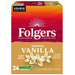 Folgers French Vanilla Coffee K-Cups, 24/Box (6661)