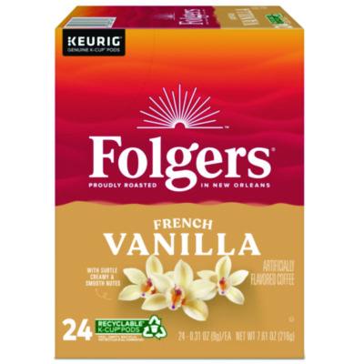Folgers French Vanilla Coffee K-Cups, 24/Box (6661)