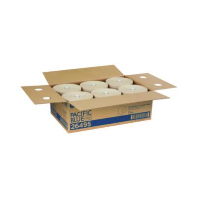 Georgia Pacific Professional Pacific Blue Ultra Paper Towels, 1-Ply, 7.87" x 1,150 ft, Natural, 6 Rolls/Carton (26495)