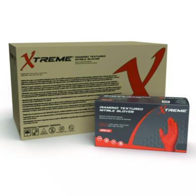Xtreme by AMMEX DT Nitrile Disposable Gloves, Powder-Free, Medium, 6 mil Thick, 9.5" Long, Orange, 100/Box, 10 Boxes/Carton (XODN44100)