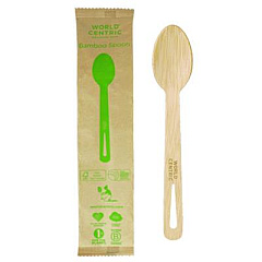 World Centric Bamboo Cutlery, Spoon, Paper, Natural, 750/Carton (SPBBI)