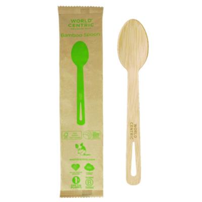 World Centric Bamboo Cutlery, Spoon, Paper, Natural, 750/Carton (SPBBI)