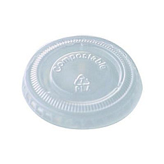 World Centric PLA Clear Cold Cup Lids, Fits 1 oz Portion Cups, Plastic, Clear, 3,000/Carton (CPLCS1SN)