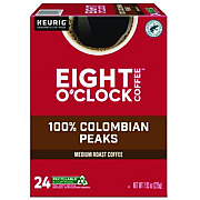 Eight O'Clock Colombian Peaks Coffee K-Cups (6407)