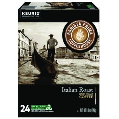 Barista Prima Coffeehouse Italian Roast K-Cups Coffee Pack, 24/Box (8500)