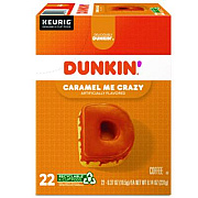 Dunkin' K-Cup Pods, Caramel Me Crazy, 22/Box (1277)