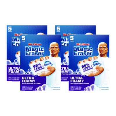 Mr. Clean Magic Eraser, Ultra Foamy, 4.6 x 2.3, 0.7" Thick, White, 5/Pack, 4 Packs/Carton (12731)
