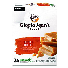 Gloria Jean's Butter Toffee Coffee K-Cups, 24/Box (60051012)