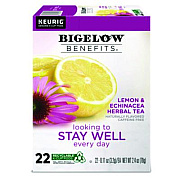 Bigelow Benefits Lemon and Echinacea Herbal K-Cup, 0.11 oz, 22/Box (2025)