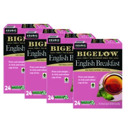 Bigelow English Breakfast Tea K-Cups, 24/Box, 4 Box/Carton (6080CT)
