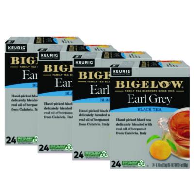 Bigelow Earl Grey Tea K-Cup Pack, 24/Box, 4 Box/Carton (6082CT)