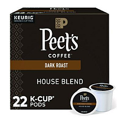 Peet's Coffee & Tea House Blend Coffee K-Cups, 22/Box (6546)