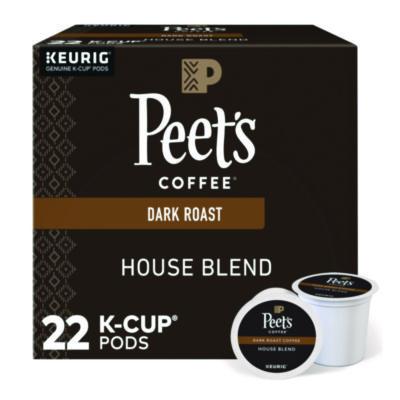 Peet's Coffee & Tea House Blend Coffee K-Cups, 22/Box (6546)