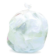 Heritage High-Density Waste Can Liners, 33 gal, 22 mic, 33" x 40", Natural, Roll, 25 Bags/Roll, 10 Rolls/Carton (421061)