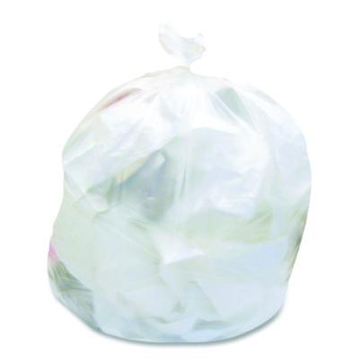 Heritage Low Density Can Liners, 30 gal, 0.5 mil, 30" x 36", Clear, Flat Pack, 250/Carton (659385)