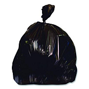 Heritage Linear Low-Density Can Liners, 56 gal, 1.5 mil, 51" x 48", Black, Flat Pack, 100/Carton (2597592)