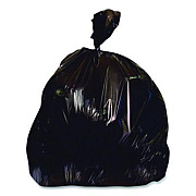 Heritage Linear Low-Density Can Liners, 56 gal, 1.7 mil, 43" x 47", Black, Flat Pack, 100/Carton (2597595)