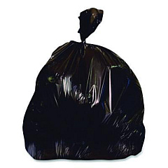 Heritage Linear Low-Density Can Liners, 56 gal, 1.7 mil, 43" x 47", Black, Flat Pack, 100/Carton (2597595)