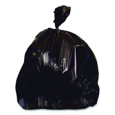Heritage Linear Low-Density Can Liners, 56 gal, 1.7 mil, 43" x 47", Black, Flat Pack, 100/Carton (2597595)