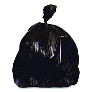 Heritage Low Density Can Liners, 60 gal, 1.7 mil, 38" x 58", Black, Flat Pack, 100/Carton (2597605)