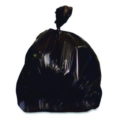 Heritage Low Density Can Liners, 60 gal, 1.7 mil, 38" x 58", Black, Flat Pack, 100/Carton (2597605)