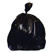 Heritage Linear Low-Density Can Liners, 55 gal, 2 mil, 36" x 58", Black, Flat Pack, 100/Carton (2597606)