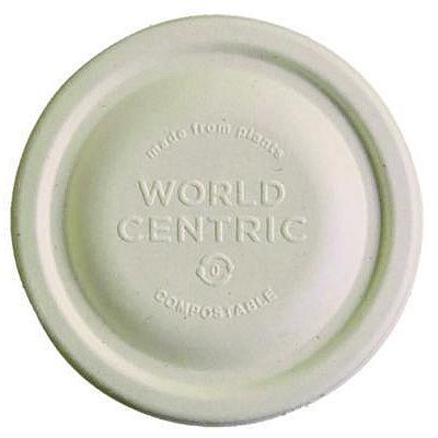 World Centric Fiber Lids for Bowls, Fits 8 oz Bowls, 3.7" Diameter x 0.4" h, Natural, Paper, 1,000/Carton (BOLFB8LF)