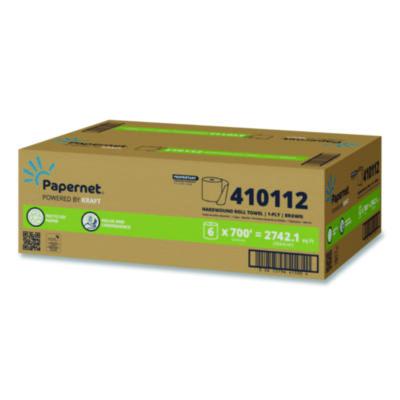 Papernet HyTech Seas Hardwound Roll Towel Kraft, 1-Ply, 7.9" x 700 ft, Brown, 6/Carton (410112)