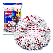 O-Cedar EZWring Deep Clean Refill, Microfiber, Custom size for EZ Wring Mop System, Red/White (170500)