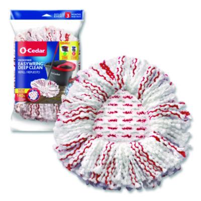O-Cedar EZWring Deep Clean Refill, Microfiber, Custom size for EZ Wring Mop System, Red/White (170500)