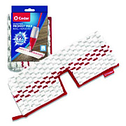 O-Cedar ProMist MAX Refill, Microfiber, Custom Size for ProMist Mop System, Red/White/Gray, 4/Carton (173579CT)