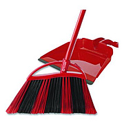 O-Cedar One Sweep Broom with Dustpan, 53.88" Handle, Red/Black/Gray (175073)