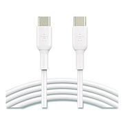 Belkin BOOST CHARGE USB-C to USB-C Cable, 3.3 ft, White, 2/Pack (CAB003BT1MWH)