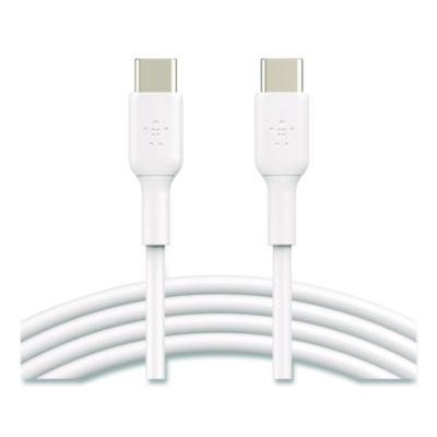 Belkin BOOST CHARGE USB-C to USB-C Cable, 3.3 ft, White, 2/Pack (CAB003BT1MWH)
