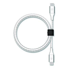 Belkin BOOST CHARGE Braided USB-C to USB-C Cable, 6.6 ft, White (CAB004BT2MWH)