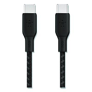 Belkin BOOST CHARGE Braided USB-C to USB-C Cable, 100 W Power Delivery, 6.6 ft, Black (CAB014BT2MBK)