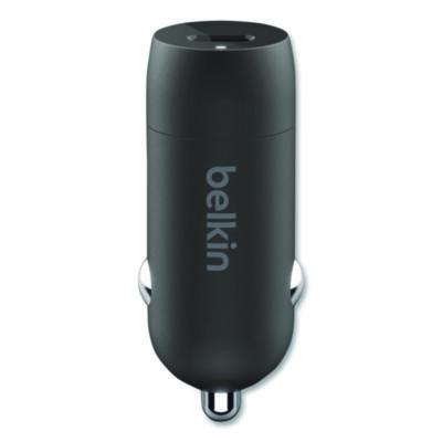 Belkin BOOST CHARGE USB-PD Car Charger + USB-C to USB-C Cable, 30 W, USB-C, Black (CCA004BT1MBK)