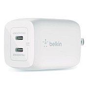 Belkin BOOST CHARGE Pro Dual USB-C GaN Wall Charger with PPS, White (WCH013DQWH)