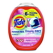 Tide Power PODS Plus Downy Laundry Detergent, April Fresh Scent, 98 oz Tub, 63 Pods/Tub (11807)