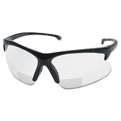 Smith & Wesson V60 30-06* Safety Reader Eyewear, 1.5+ Diopter, Black Half Frame, Clear Dual Lens (19878)