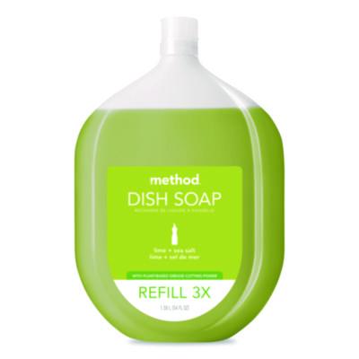 Method Dish Soap Refill, Lime and Sea Salt Scent, 54 oz Bottle (359411)